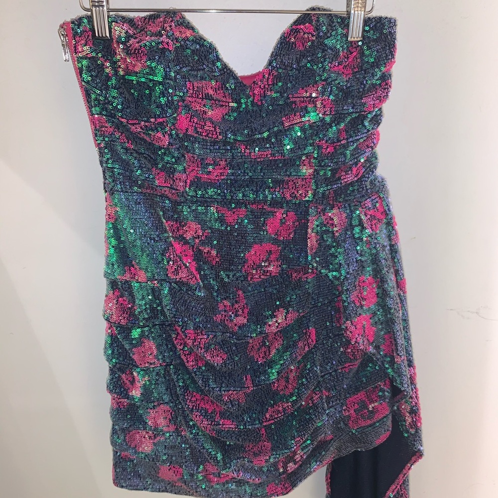 Pauline Sequin Strapless Mini